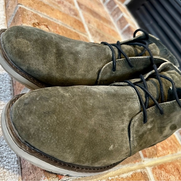 TOMS Navi Mens Green Nubuck Lace Up Chukka Boots - Size 11.5M Olive Green - Picture 6 of 16